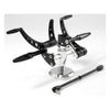 K-Tech, Classic Style forward controls. Black - 86-99 FXST with custom weld-on jiffy stand (NU)