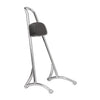 Burly, sissy bar. 20" chrome, with backrest pad - 96-03 XL(NU)