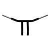 Wild1, Chubby Low-Profile pullback drag bar 1-1/4". Black - 82-23 H-D mech. or e-throttle with 3-1/2" mount bolt spacing