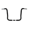 Wild1, 1-1/4" Chubby Bagger Ape. Black, 14.5" rise - 82-23 FLH Touring with mech. & e-throttle, Batwing fairing and 1" I.D. risers