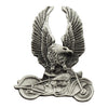 Biker Pins Eagle on bike pin - Fits to your jacket, vest, backpack or anywhere else you want