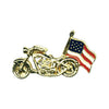Biker Pins Motorcycle USA flag pin - Fits to your jacket, vest, backpack or anywhere else you want