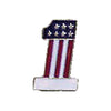 Biker Pins #1 flag pin - Fits to your jacket, vest, backpack or anywhere else you want