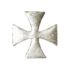 Biker Pins Maltese cross pin silver - Fits to your jacket, vest, backpack or anywhere else you want; 1x1 inch