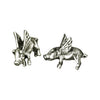 Biker Pins Flying pig pin small - Fits to your jacket, vest, backpack or anywhere else you want; 7/8x5/8 inch