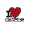 Biker Pins I love goldwing pin - Fits to your jacket, vest, backpack or anywhere else you want; 1x3/4 inch