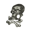 Biker Pins Skull & Bones pin - Fits to your jacket, vest, backpack or anywhere else you want; 1-1/4x5/8 inch