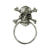 Biker Pins Skull & Bones sunglass holder pin - Fits to your jacket, vest, backpack or anywhere else you want; 1-3/4x1-1/4 inch