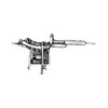 Biker Pins Tattoo machine pin - Fits to your jacket, vest, backpack or anywhere else you want; 2-1/4x1-1/8 inch