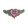 Biker Pins Lady rider pin - Fits to your jacket, vest, backpack or anywhere else you want; 1-3/4x7/8 inch