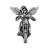 LARGE GUARDIAN ANGEL MOTORCYCLE PIN - Fits to your jacket, vest, backpack or anywhere else you want; 1-1/2x1-1/8 inch
