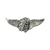 INDIAN HEAD WINGS PIN - Fits to your jacket, vest, backpack or anywhere else you want; 1-3/4x5/8 inch