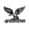 EAGLE SUZUKI MOTORCYCLE PIN - Fits to your jacket, vest, backpack or anywhere else you want; 1-1/2x1-1/8 inch