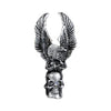 UPWING EAGLE W/SKULL PIN - Fits to your jacket, vest, backpack or anywhere else you want; 1-3/4x7/8 inch