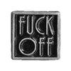 F*CK OF BIKER PIN - Fits to your jacket, vest, backpack or anywhere else you want; 7/8x7/8 inch