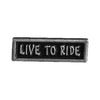 LIVE TO RIDER BIKER PIN - Fits to your jacket, vest, backpack or anywhere else you want; 1/2x1-1/2 inch