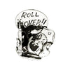 NURSE ROLL OVER BIKER PIN - Fits to your jacket, vest, backpack or anywhere else you want; 1-1/8x7/8 inch