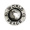 WORLD PEACE BIKER PIN - Fits to your jacket, vest, backpack or anywhere else you want; 1 inch diameter