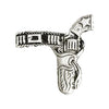 GUN IN HOLSTER BIKER PIN - Fits to your jacket, vest, backpack or anywhere else you want; 1-1/2x1-1/2 inch