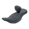 Mustang, Wide Tripper 2-up one-piece seat, with backrest - 97-07 FLHT, FLTR (NU)