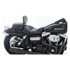 Mustang, Wide Touring solo seat. With rider backrest - 06-17 Dyna (excl. 14-17 FXDF Fat Bob) (NU)