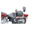Mustang, Wide Touring solo seat. With rider backrest - 00-06 Softail with up to 150 stock tire (excl. Deuce) (NU)