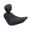 Mustang, Wide Tripper solo seat. With rider backrest - 06-10 FXST; 07-17 FLSTF Fatboy; 08-11 FLSTSB Cross Bones (NU)
