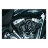 Kuryakyn, Hi-Five Mach 2 air cleaner, no hardware. Black/Chr - 86-17 CV carb / Delphi fuel injection mount pattern (excl. M8 models)