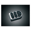 Kuryakyn, ISO brake pedal pad. Chrome - 84-15 FX Softail models (excl. 13-14 FXSBSE); 08-11 FXCW/C Rockers; 93-17 FXDWG; 08-17 FXDF with forward controls (excl. 09-10 FXDFSE); 15-20 XG Street (excl. Street Rod); all Kuryakyn forward controls (NU)