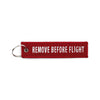 KEY RING REMOVE BEFORE FLIGHT RED -