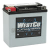 Westco, sealed AGM battery. 12 Volt, 12AMP, 220CCA - 02-06 all V-Rod; 2007 VSCR V-Rod only; 03-10 Buell XB & Buell Blast (NU)
