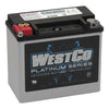 Westco, sealed AGM battery. 12 Volt, 18AMP, 300CCA - 73-86 e-start FX models; 82-94 & 99-00 FXR; 84-90 Softail; 77-78 XLCR; 79-96 XL; All Buell S2/T Thunderbolt models (NU)