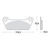 SBS brake pads, street ceramic - Rear: 81-84 FLH; 80-85 FLT(NU)