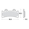 SBS brake pads street excel sintered - Front: For PM 112X6RSB; 112X6SSB and 125X6QC calipers