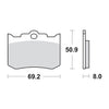 SBS brake pads street excel sintered - Front: For PM 125X4R; 125X4RSPH and 137X4B calipers