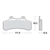 SBS brake pads street carbon tech - For PM 125X6 and 137X6 calipers