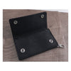 Amigaz Black Soft Leather Biker Wallet with Piping -