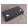Amigaz Black Soft Leather Biker Wallet with Piping -