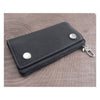 Amigaz Black Soft Leather Biker Wallet with Piping -