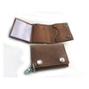 Amigaz Vintage Brown Leather Trifold Wallet -