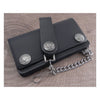 Amigaz Black Leather Biker Chain Wallet -