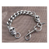 Amigaz Cut Leash Bracelet with End Skulls -