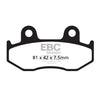 EBC Carbon X / TT series brake pads - Front: Honda: 84-85 XR 500 RD/RE; 83-87 XL 600 RD/LD/RE/LE/RF/RG/RH; 85-87 XR 600 RF/RG/RH
