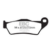 EBC V-pad Semi Sintered brake pads - Front: Triumph: 18-20 Tiger 800 XCa (ABS - From VIN 855532); 18-20 Tiger 800 XCx (ABS - From VIN 855532); 18-20 Tiger 800 XRt (ABS - From VIN 855532); 18-20 Tiger 800 XRx (ABS - From VIN 855532)