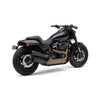 Cobra, El Diablo 4" slip-on mufflers. Black - 18-20 FXFB/S Softail Fat Bob