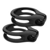 RSD, Tracker turn signal fork mount set. 49mm. Black - All H-D with exposed 49mm fork tubes