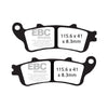 EBC V-pad Semi Sintered brake pads - Rear: Honda: 14-19 CTX 1300 AE; 02-07,08-17 ST 1300 Pan European (ABS Linked brake system); 02-07,08-09 ST 1300 Pan European (Non ABS Linked brake system)