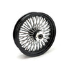 MCS Radial 48 fat spoke rear wheel 3.50 x 16 black - 06-07 Dyna; 02-07 Touring; 05-07 XL (NU)