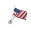 Kuryakyn antenna flag mount with US flag, chrome - Honda: 01-17 GL1800 Goldwing (excl. F6B) with stock antenna or over approximately a 0.6" (15mm) diameter tube