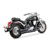 V&H Twin Slash staggered 2-2 exhaust, black - Suzuki: 05-09 VL800 Boulevard, C50, M50